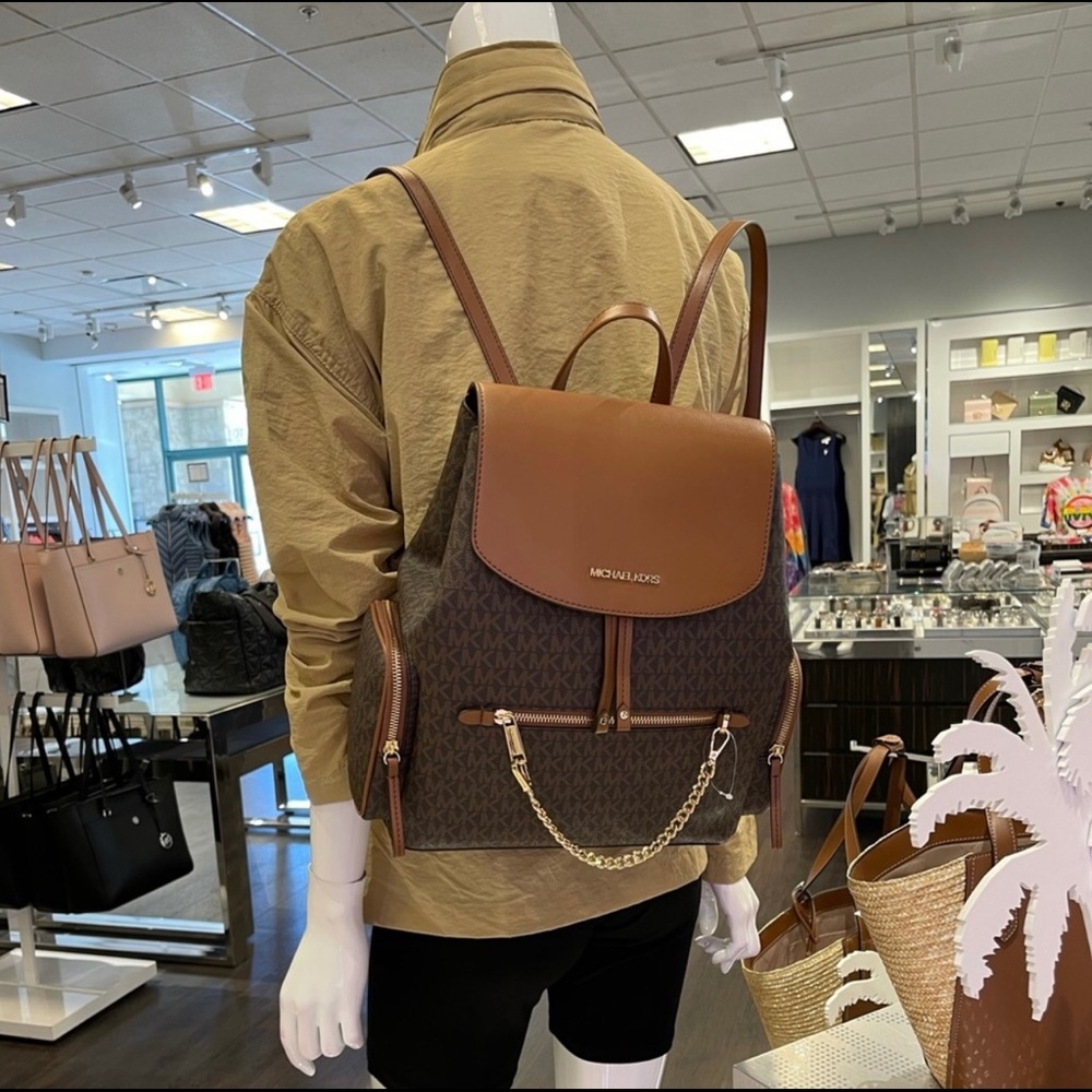 Michael Kors Large Chain Backpack - Picture 6 of 11